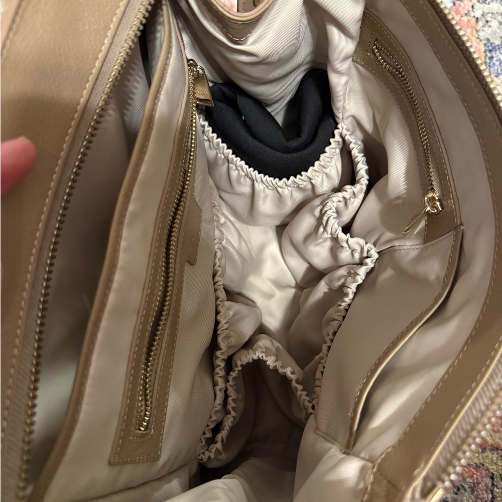 Mina Baie Harper Leather Backpack in Desert - Picture 6 of 7